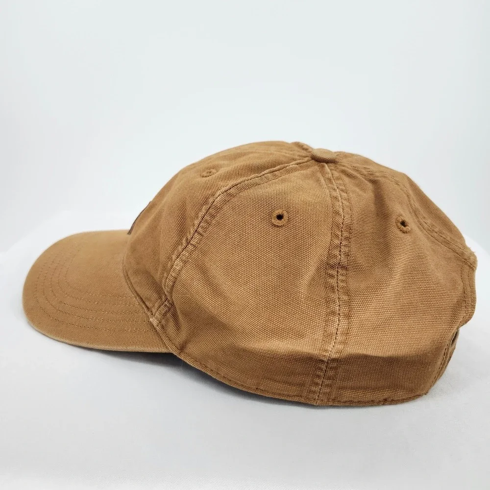 Carhartt Brown Canvas Logo Patch Baseball Cap Hat Adjustable‎ Outdoor Workwear